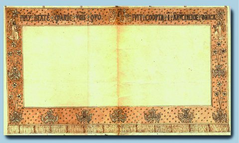 Fig. 4 : Inscription du voile de la Vierge d’après Alexandre Wiltheim