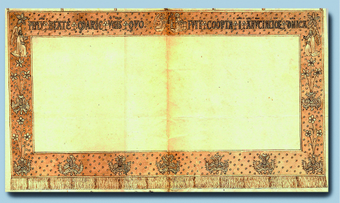 Fig. 4 : Inscription du voile de la Vierge d’après Alexandre Wiltheim
