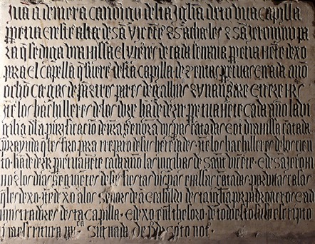 Fig. 11 : Inscription funéraire de Jean de Mera, cathédrale de León