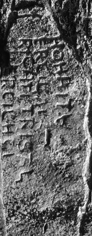 Fig. 10 : Tregony, Cornouailles, église de St-Cuby, inscription de Nonnita, Ercilivus et Ricatus, enfants de Ercilingus