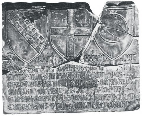 Fig. 4c: Construction slab with inscription dated May 1446 that was documented on the coast of the Lagirio suburb (Belgrano, Documenti, pl. 18)