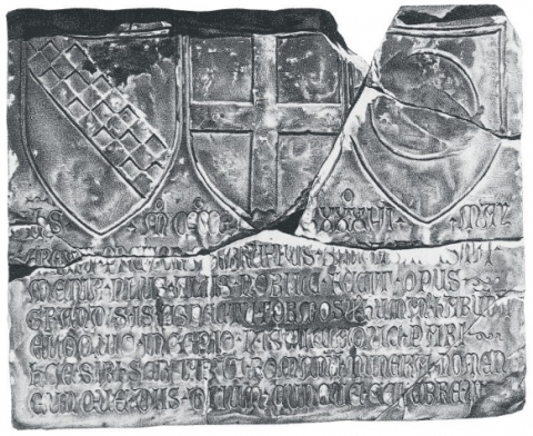 Fig. 4c: Construction slab with inscription dated May 1446 that was documented on the coast of the Lagirio suburb (Belgrano, Documenti, pl. 18)