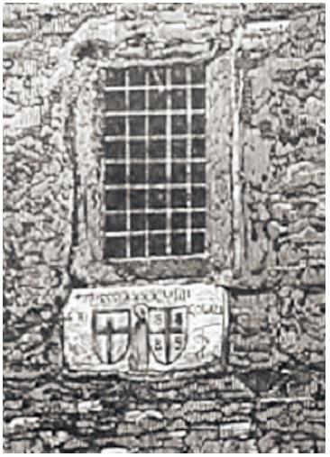Fig. 6a: Construction slab dated 1349 with the bas-relief of Nicholas (Belgrano, Documenti, 324)