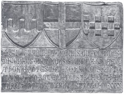 Fig. 7a: Construction slab dated 9 May 1442 that was documented on the first tower dedicated to Mary (Belgrano, Documenti, pl. 13)