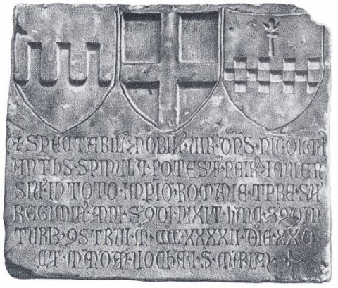 Fig. 7d: Construction slab dated 20 October 1442 that was documented on the second tower dedicated to Mary (Belgrano, Documenti, pl. 14)