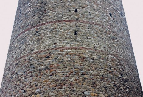 Fig. 8: Brick courses on the second and third floors of the Galata Tower. Photograph: Hasan Sercan Sağlam, 2020