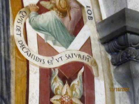 Fig. 7 : Florence (Italie) Couvent San Marco, la Grande Crucifixion de Fra Angelico. Détail du « prophète » Job